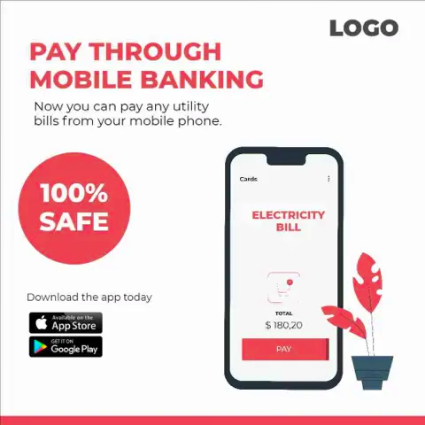 pay through mobile banking instagram template